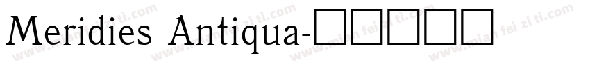 Meridies Antiqua字体转换